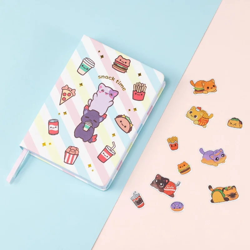  . **Cat nest winter warmth**Snack Time Notebook