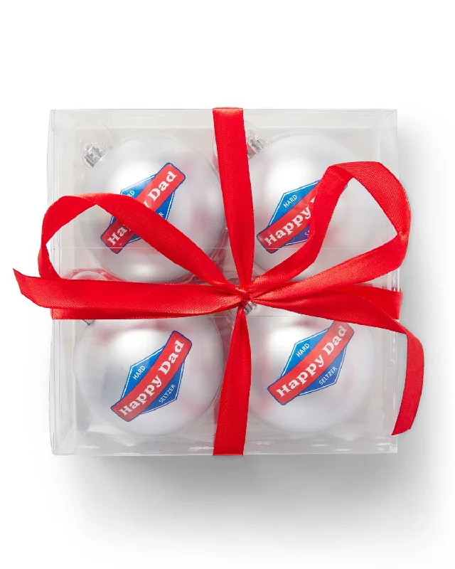  . **Dog snack bag is portable**Happy Dad Tree Ornaments (4-pack)