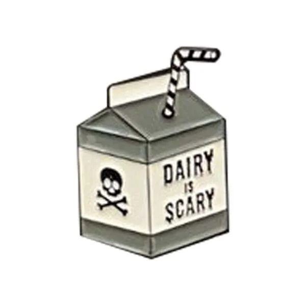  -Splash-proof food bowl AND Anti-choking slow food bowlVegan Power Co 'Dairy is Scary' Enamel Pin