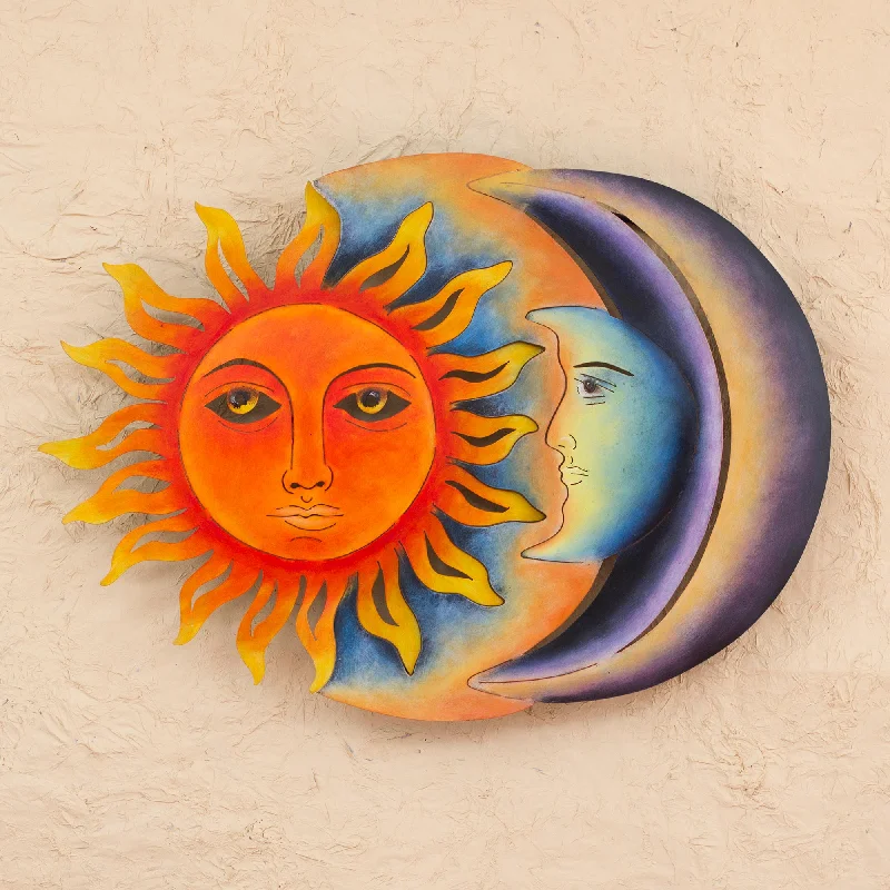 - Pet tear stain cleaning wipesFestive Eclipse Colorful Steel Sun and Moon Eclipse Wall Art Sculpture