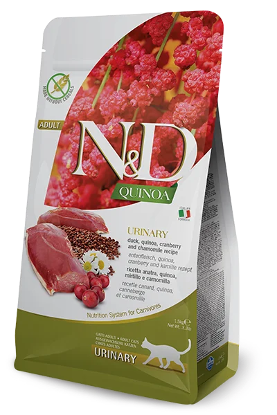    - Weight management cat food  Farmina N&D Cat Quinoa Urinary Duck