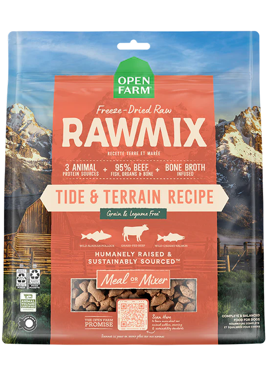 - Dog food recommendations for multi-dog householdsOpen Farm - Tide & Terrain Freeze Dried Morsels Dog Food