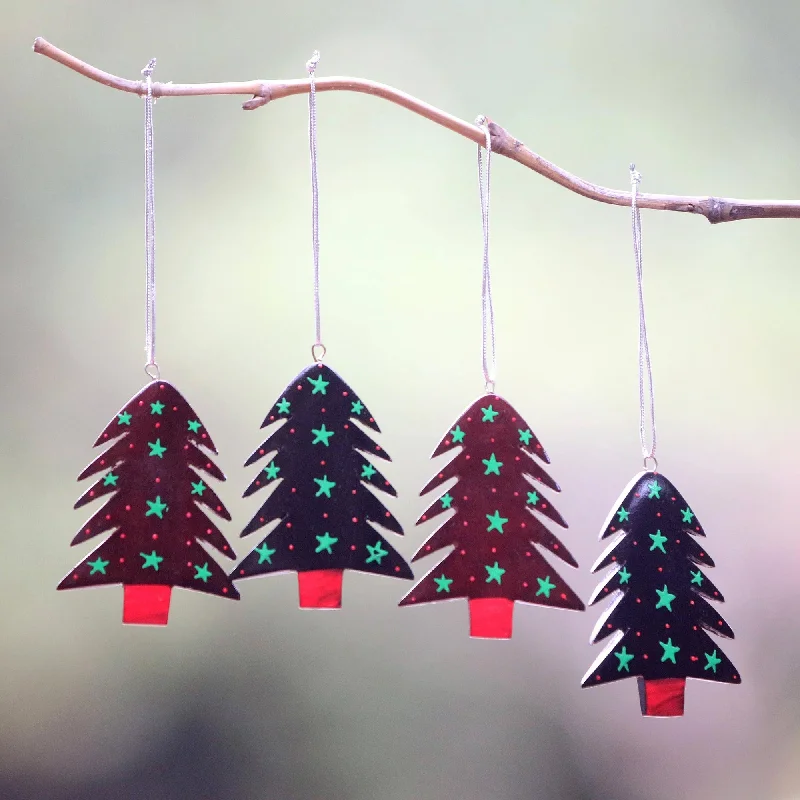 - Deodorizing cat litter tofu litterStarlit Tree Mahogany Wood Hand Painted Tree Ornaments (Set of 4) - Deodorizing cat litter tofu litterStarlit Tree Mahogany Wood Hand Painted Tree Ornaments (Set of 4)