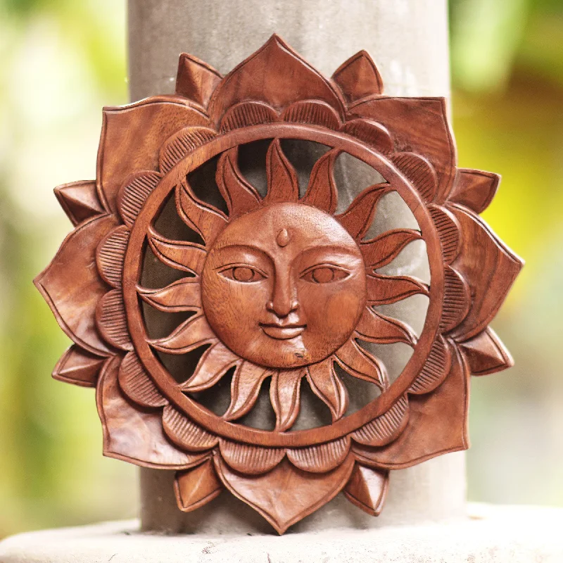 - Winter warm clothes for short-haired dogsSun Flower Floral Sun-Themed Suar Wood Relief Panel from Bali