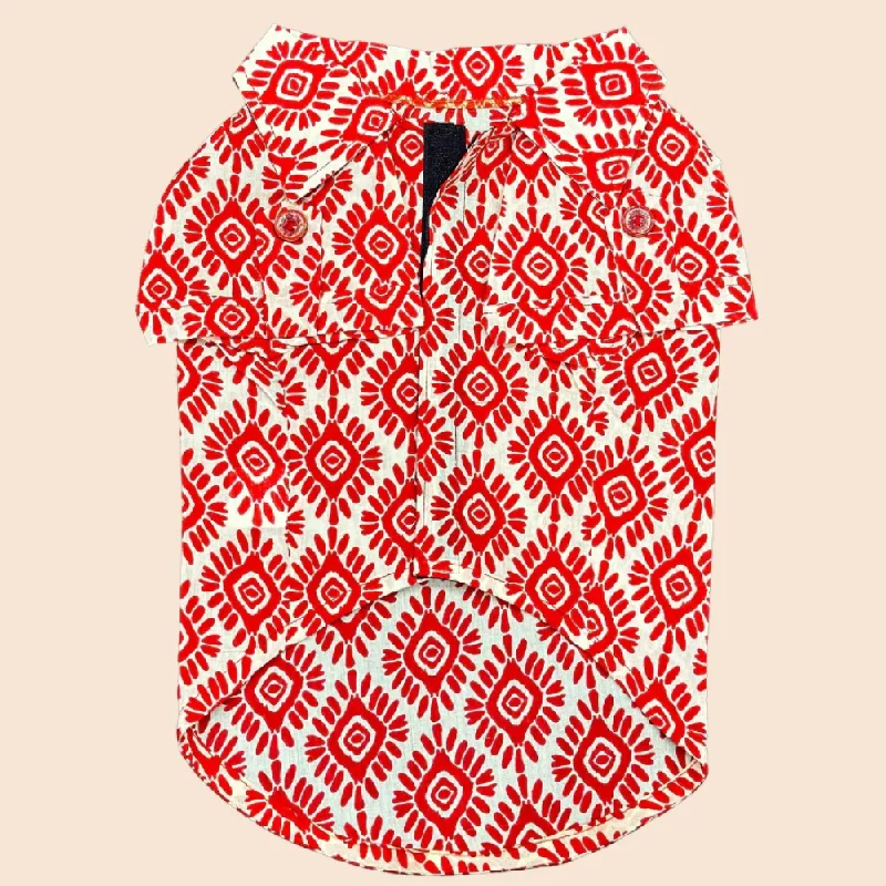 - Remote interactive pet feederPet Set Go Noor Cotton Shirt for Dogs (Red)