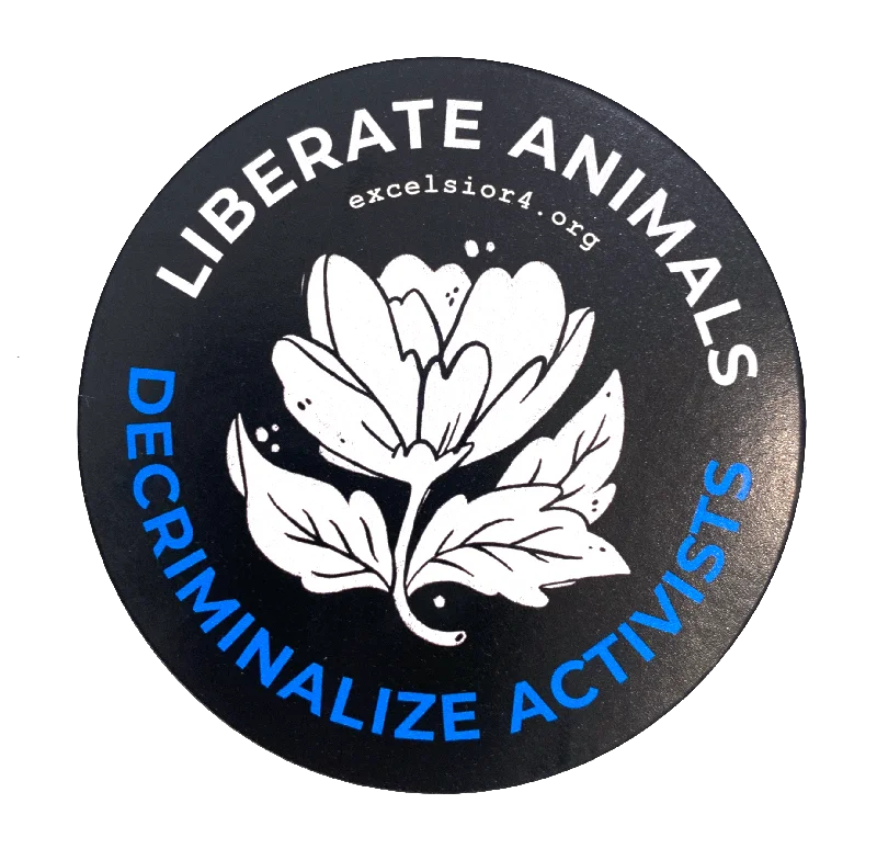-Non-contact cat thermometerHarmLessBeings 'Liberate Animals Decriminalize Activists' Black & White Flower Excelsior 4 Sticker -Non-contact cat thermometerHarmLessBeings 'Liberate Animals Decriminalize Activists' Black & White Flower Excelsior 4 Sticker
