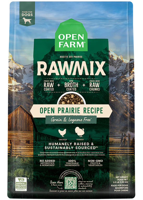  -Chicken-flavored dog foodOpen Farm - Grain & Legume Free RawMix - Open Prairie Dog Food