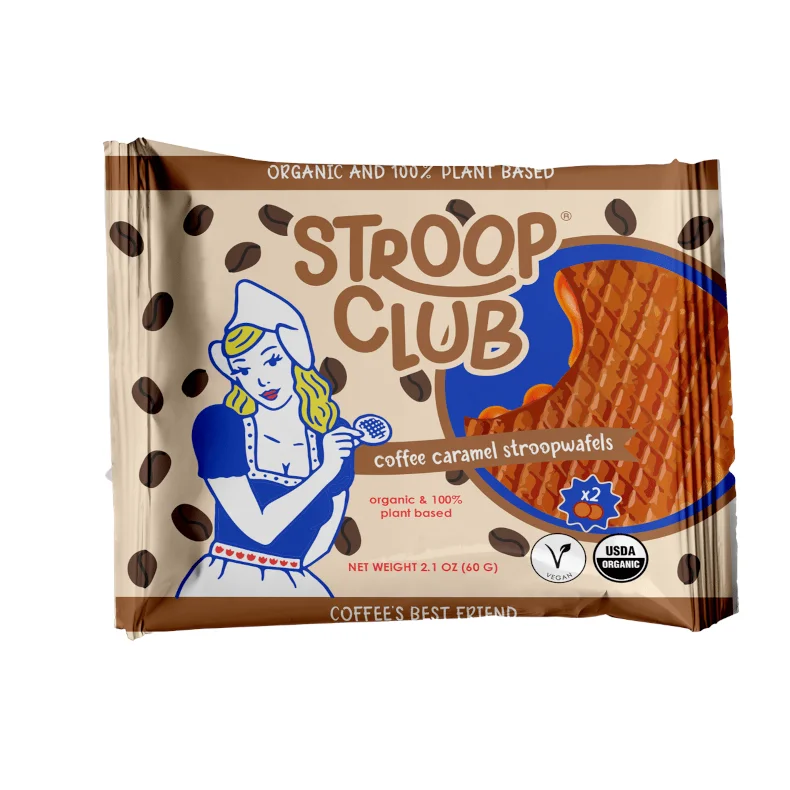 - Organic cotton dog bibsStroop Club Vegan Coffee Caramel Stroopwafel Cookies - 60g
