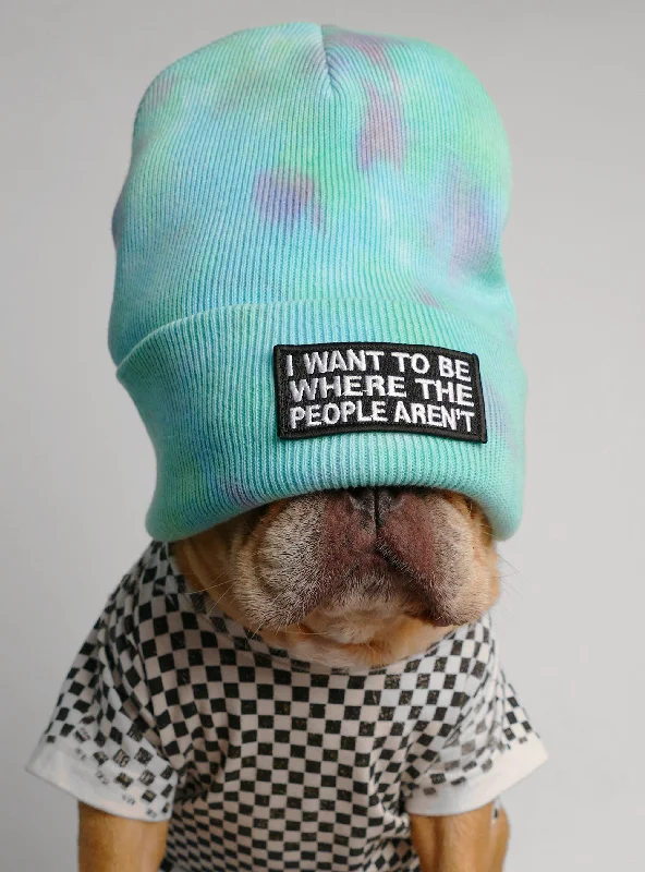 Pet cotton clothesWhere The People Aren't Tie Dye Beanie