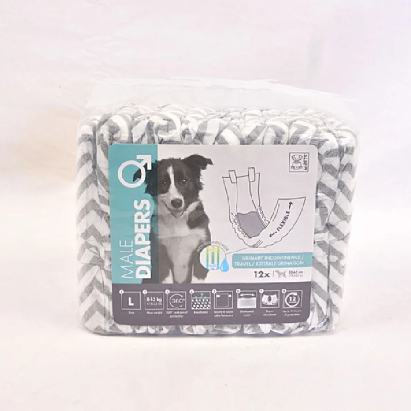 - Pet stroller can be taken on the planeM Pets Diapers for Male Dogs (20x65cm)