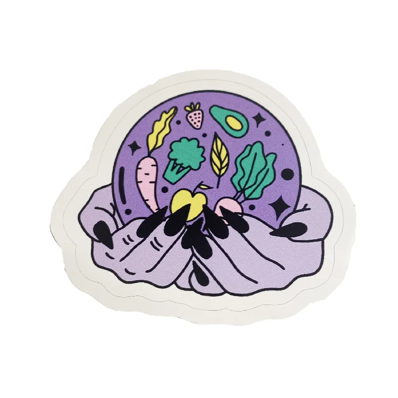- Foldable and portable cat bagVegan Supply 'Veggie Crystal Ball' Sticker