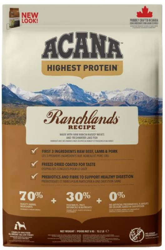 - Natural ingredient dog foodAcana Ranchlands