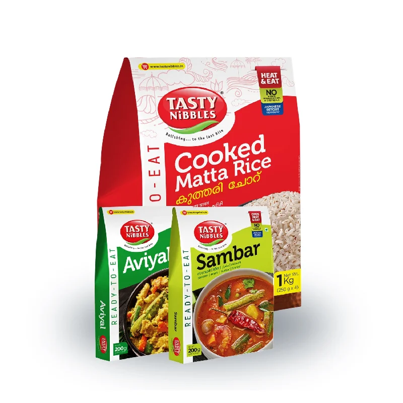 - Foldable and portable cat bagCooked Matta Rice | Sambar and Aviyal