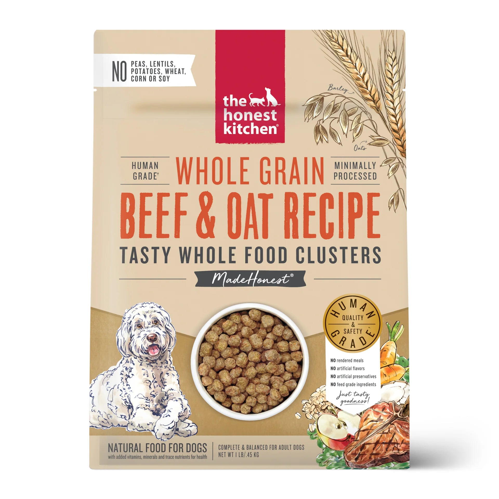 - Dog food nutritional analysisThe Honest Kitchen - Whole Food Cluster - Whole Grain - Beef & Oat Dog Food