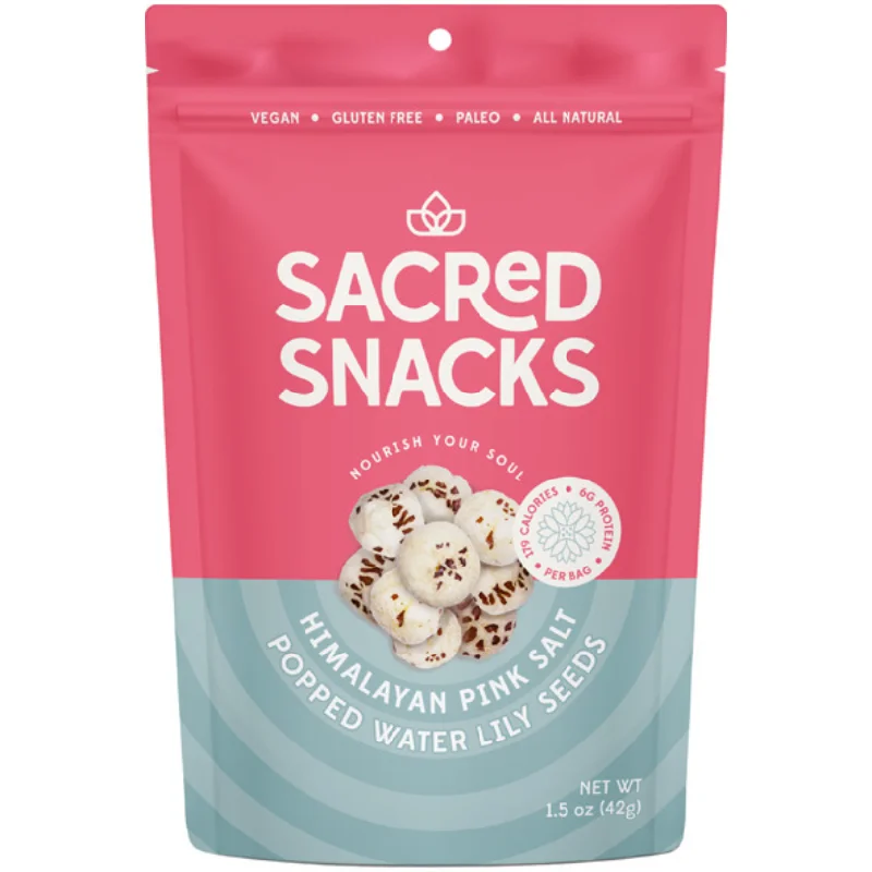 ---Sacred Snacks Himalayan Pink Salt Popped Water Lily Seeds - 42g