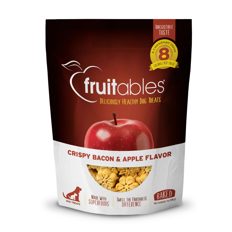 Dog FoodFruitables - Baked Dog Treats - Crispy Bacon & Apple