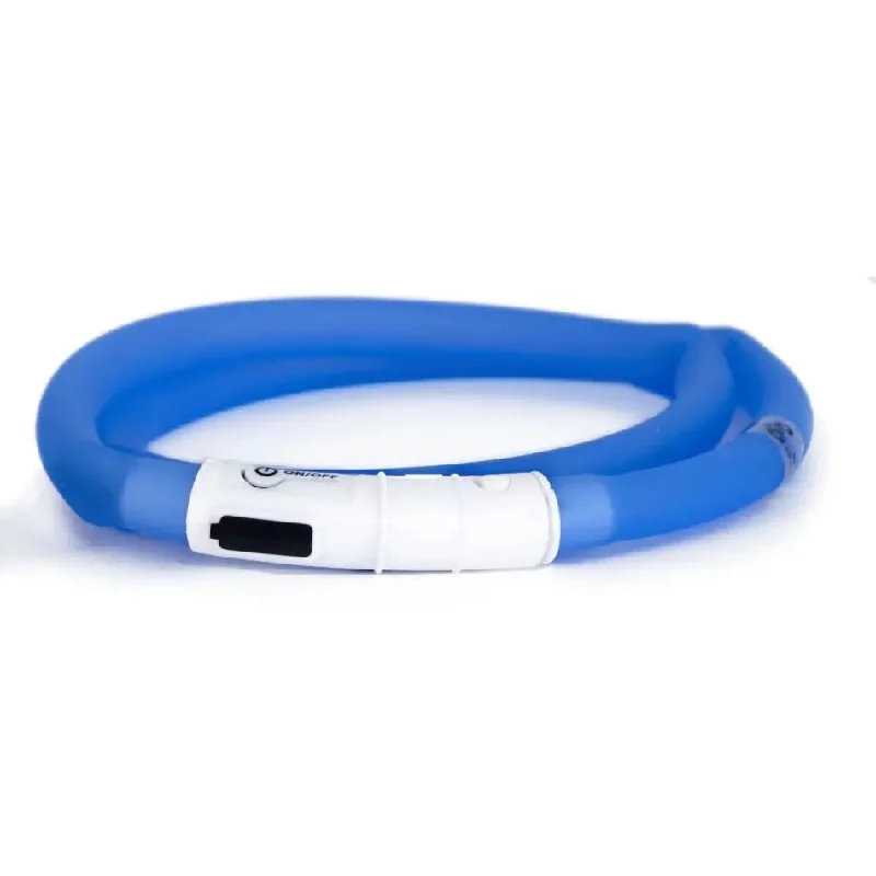 - Postoperative pet anti-licking Elizabethan collarDogman LED-Halsband Silikon - Blå