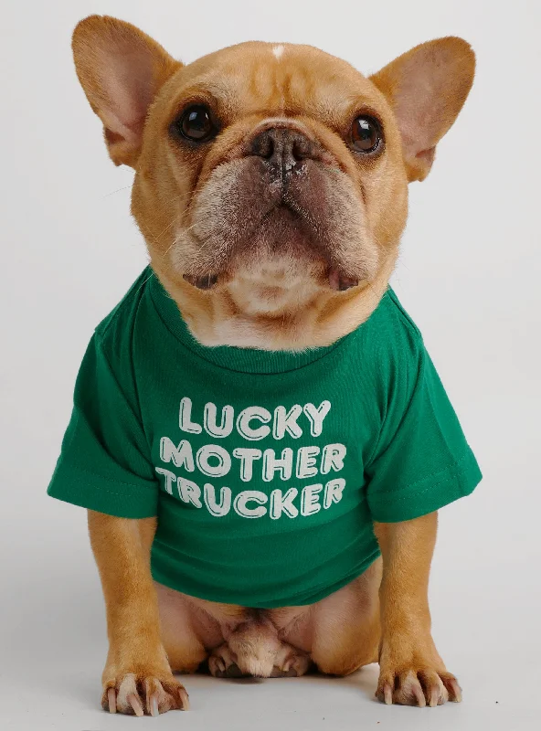Pet custom clothesLucky Mother Trucker Dog Tee