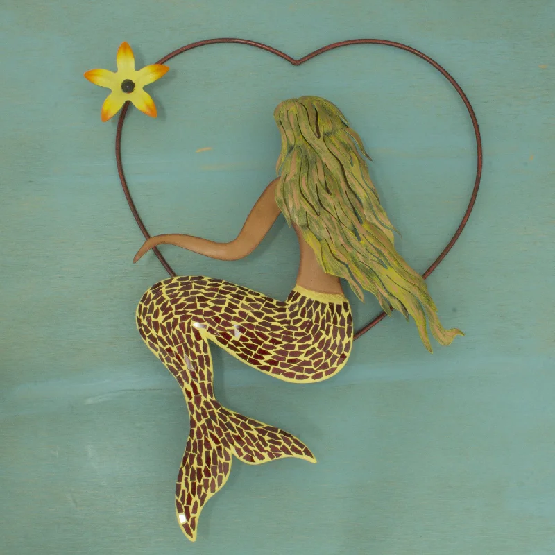 - Pet electric nail grinder silent modelMermaid Love Handmade Iron and Glass Mosaic Mermaid Heart Wall Sculpture