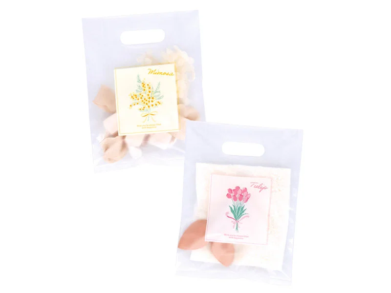 - Organic cotton dog bibsFrost Plastic Handle Bag with Side Gusset Spring Flower 7.48in x 5.51in x 1.96in