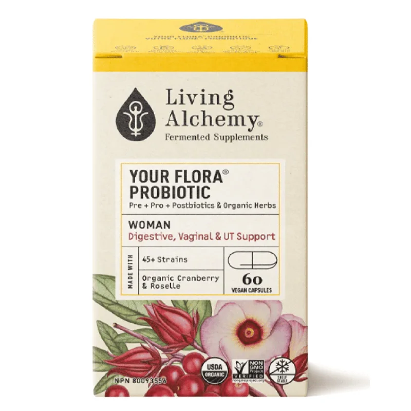 ---Living Alchemy Your Flora Woman Balance & UTI Plus Cranberry & Roselle - 60 caps
