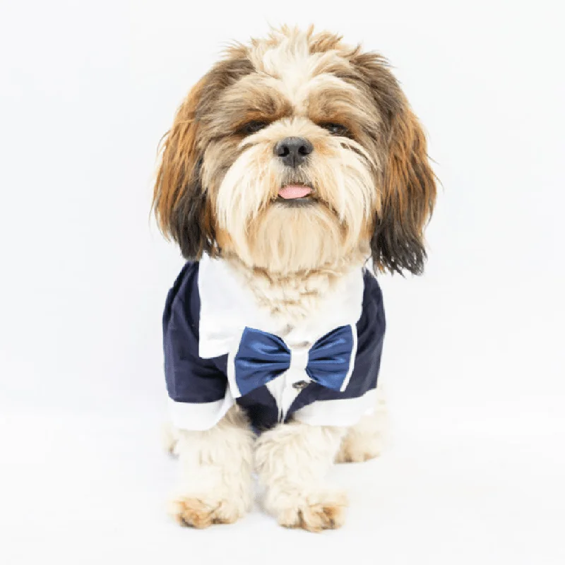 - ​​Christmas pet Christmas clothingPawgypets Tuxedo for Dogs and Cats (Blue)