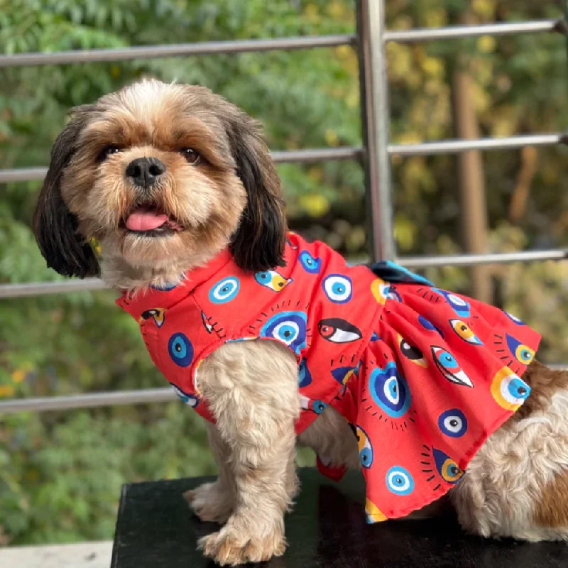 - Custom pet birthday cakePawgypets Nazar Na Lage Dress for Dogs (Red)