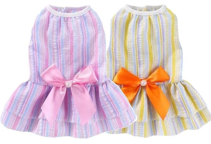 - Foldable and portable cat bagKUTKUT 2Pcs Dog Dress for Small Puppy Kitten Girls, Puppy Pet Princess Bowknot Dress Cute Doggie Summer Outfits Clothes For Chiuhuahua, Yorkshire etc