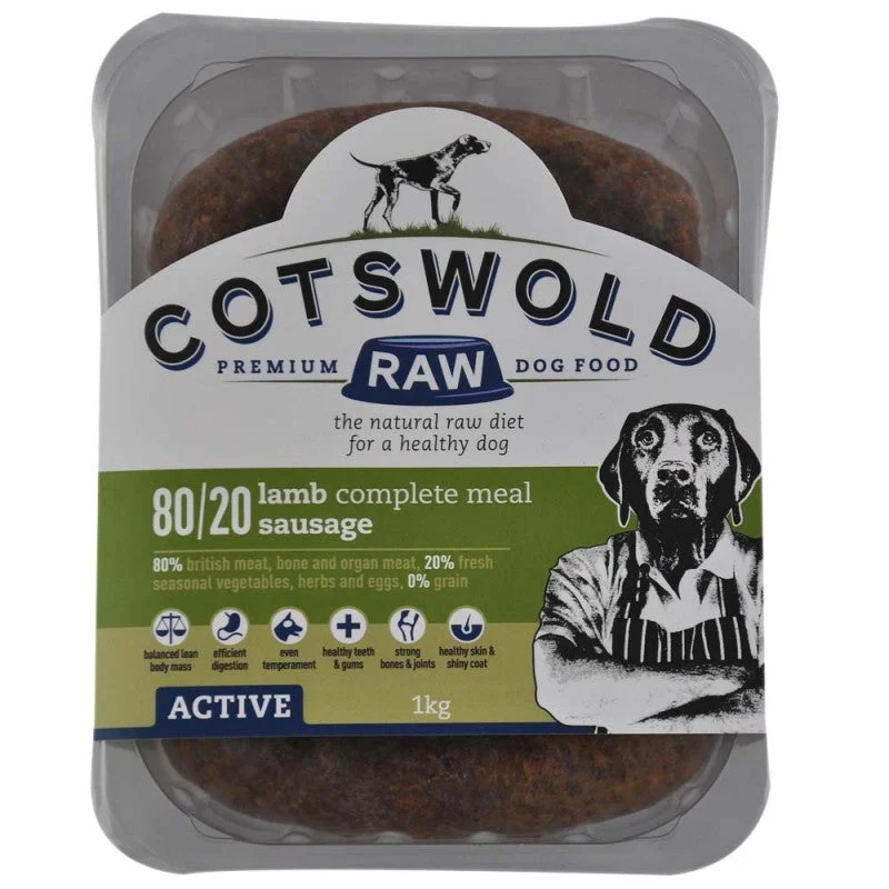  -Splash-proof food bowl AND Anti-choking slow food bowl80/20 Adult Working Active Lamb 1kg Sausage