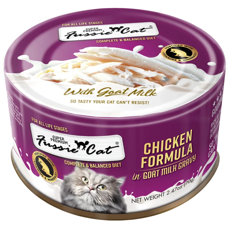 - Car dog seat beltFussie Cat Chicken Formula in Goat Milk Gravy Cat Food