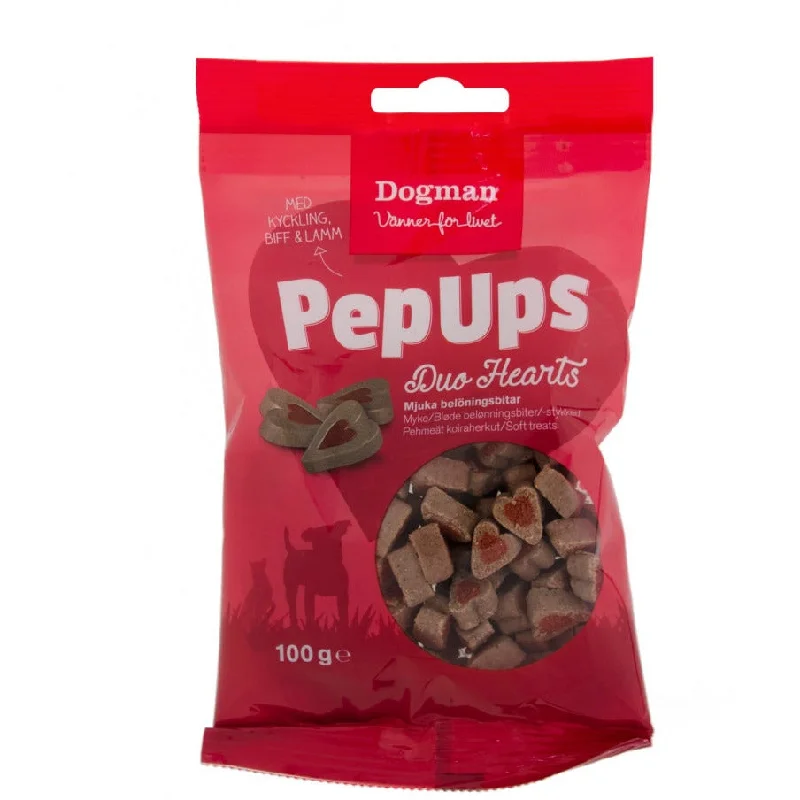 - Remote interactive pet feederDogman Pep Ups Duo Hearts - 3 Smaker
