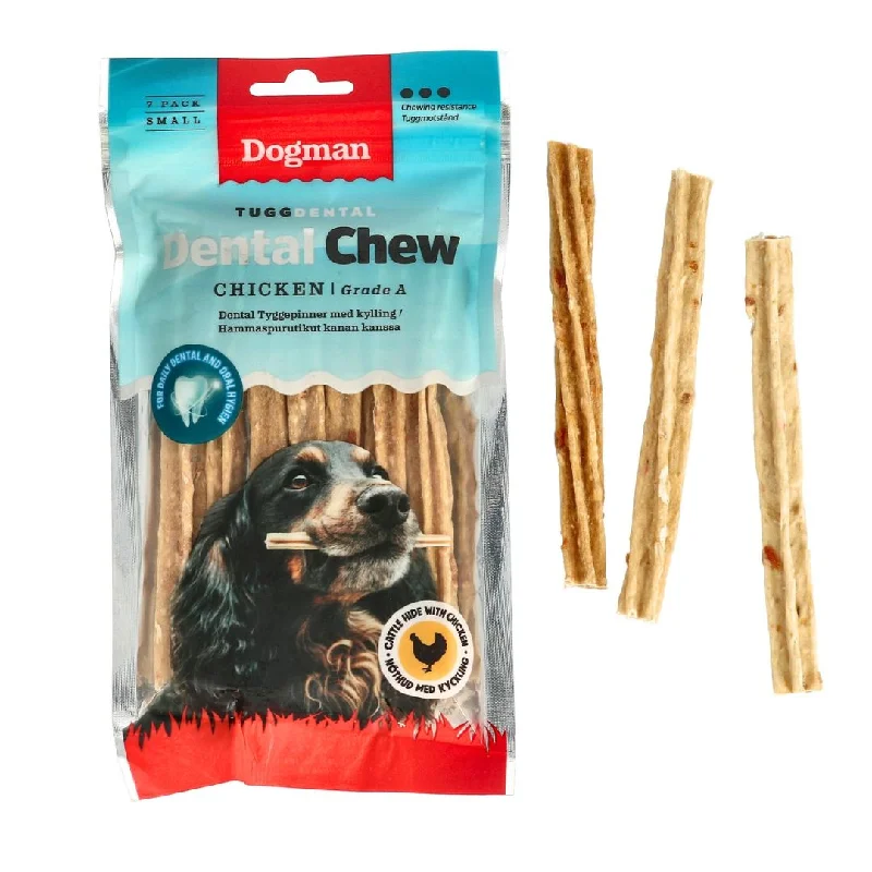 - Teething and chewing toys for puppiesDogman Tugg Dental med kyckling 7-pack - S