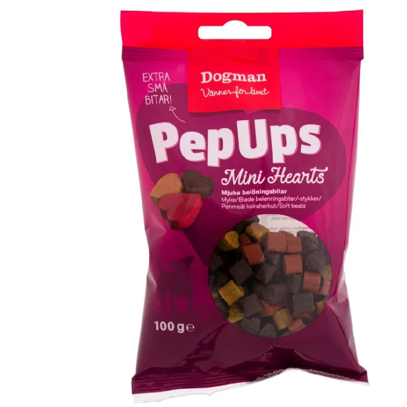 - Pet vitamin complex nutrition tabletsDogman Pep Ups Mini Hearts - Kyckling & vilt