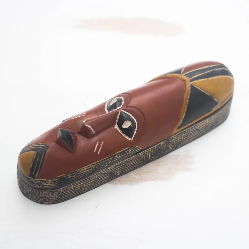 - Solid wood cat climbing frame customizedAfrican Pride Wood Decorative Box Shaped Like an African Mask