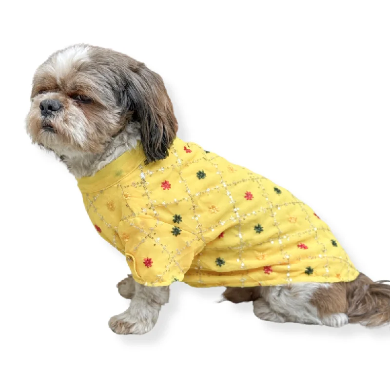  -Anti-scratch sofa protective coverPawgypets Festive Shirt for Dogs and Cats (Yellow)