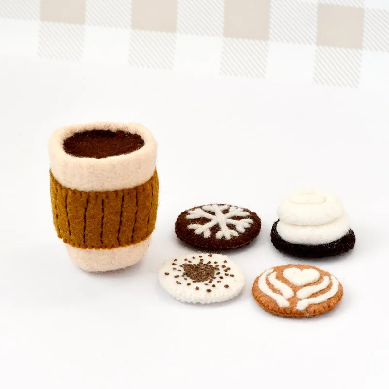  -Splash-proof food bowl AND Anti-choking slow food bowlFelt Food Coffee Cup with Interchangeable Toppings