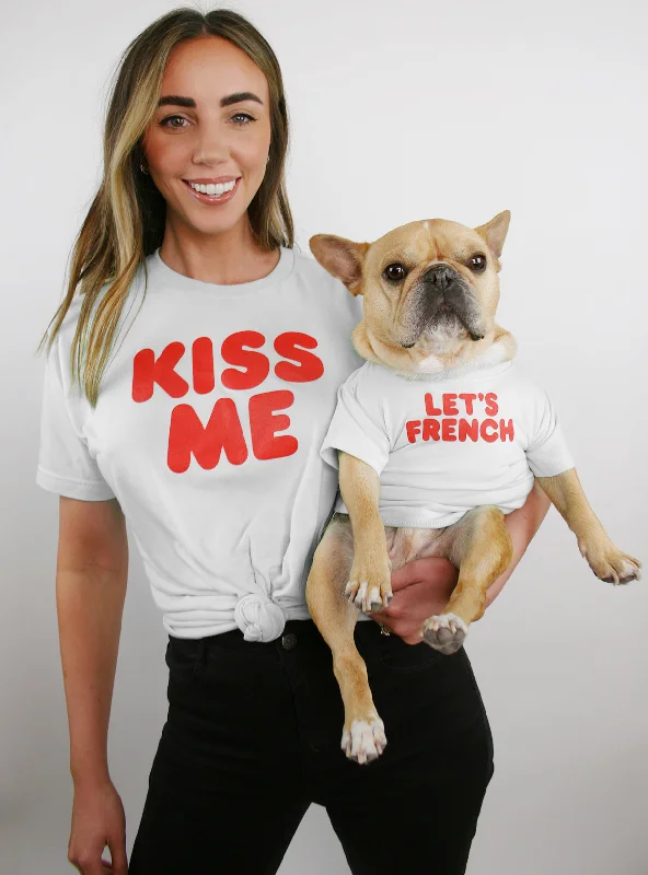 Combined with specific occasions:Kiss Me Matching T-Shirt Set