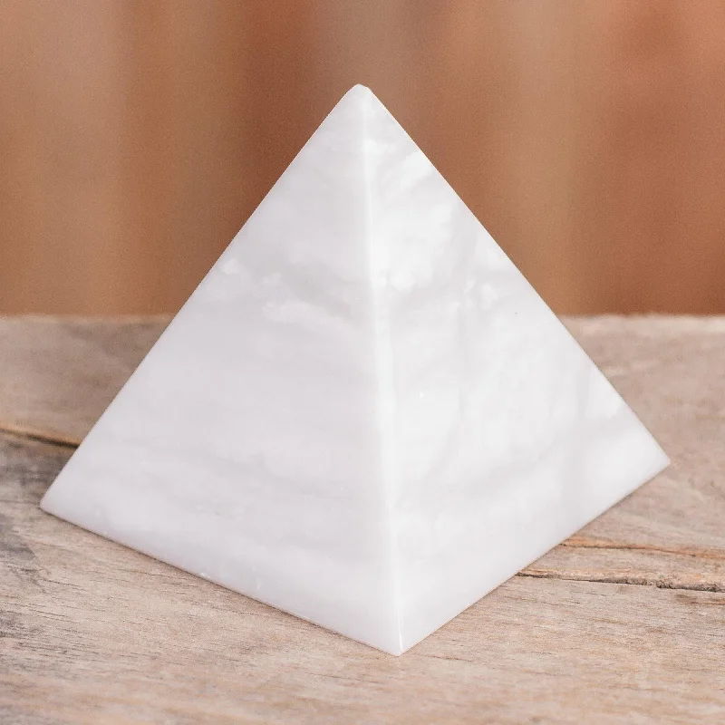 - Cat hair ball removal and hair removal creamProtection White Onyx Gemstone Pyramid Sculpture from Peru - Cat hair ball removal and hair removal creamProtection White Onyx Gemstone Pyramid Sculpture from Peru