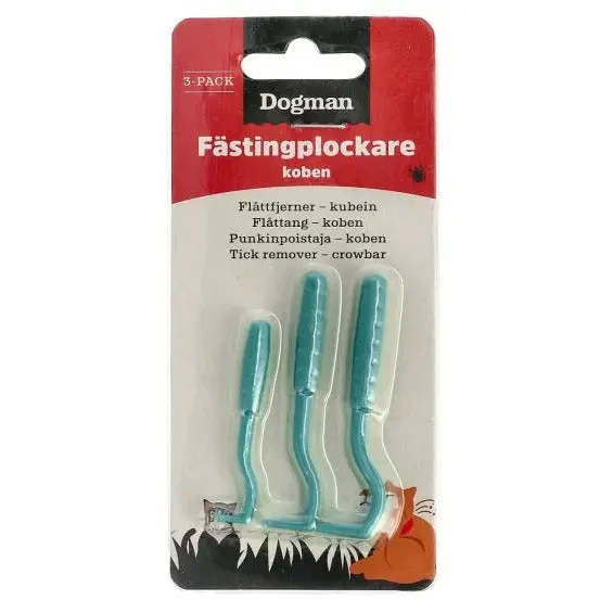 - Car dog seat beltDogman Fästingplockare Koben 3-pack - Turkos