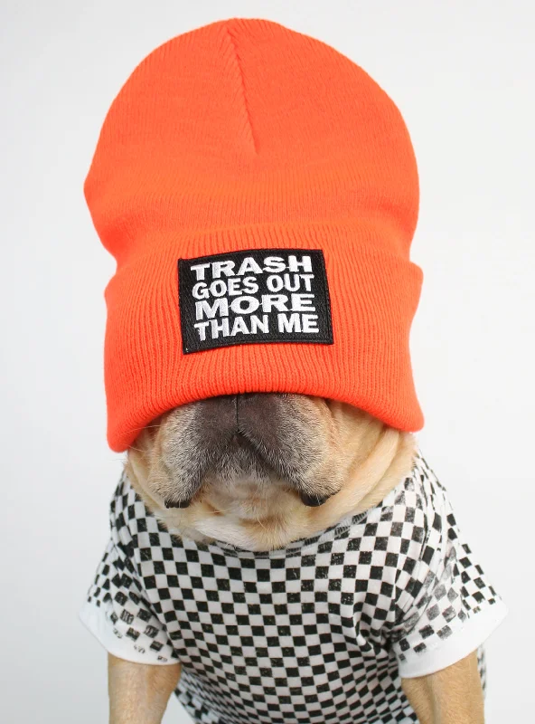 Pet summer light clothesTrash Goes Out More Than Me Beanie