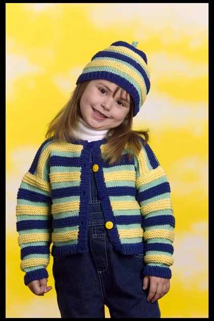  -Anti-scratch sofa protective coverKids Striped Cardigan and Stocking Hat Pattern (Knit)