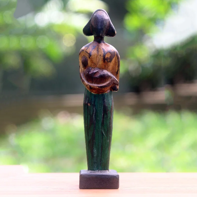- Organic cotton dog bibsLovely Mother Lovely Mother and Child Sculpture in Hand Carved Wood
