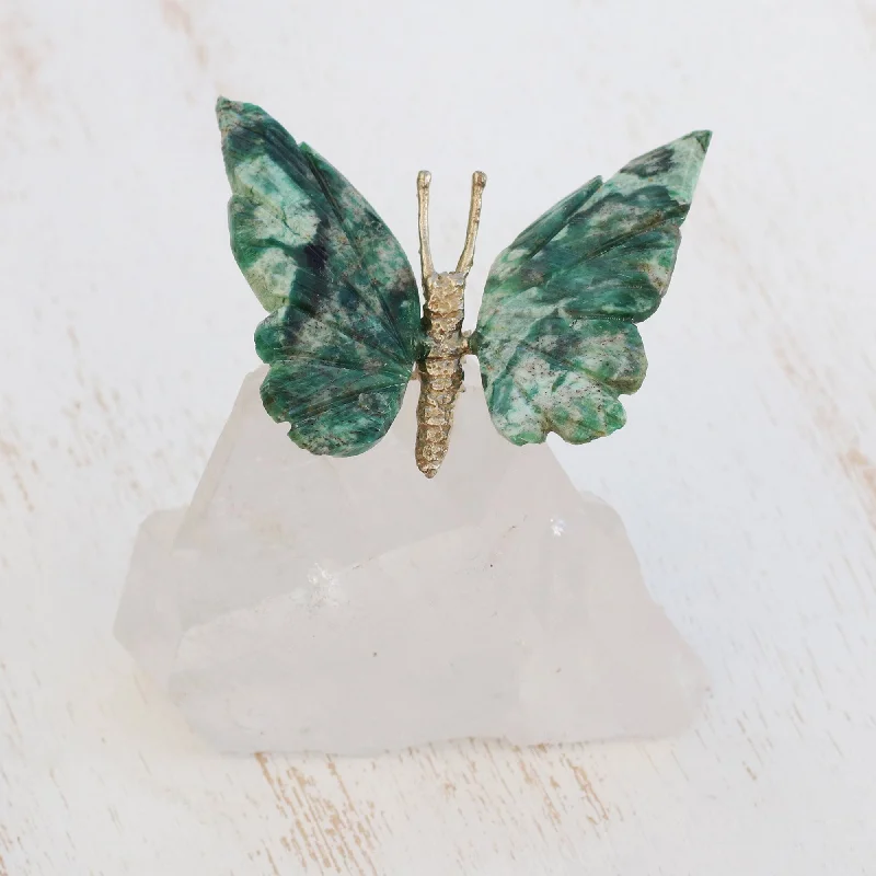 - Winter warm clothes for short-haired dogsGentle Repose Serpentinite Butterfly Figurine on Quartz Mountain Peak Base