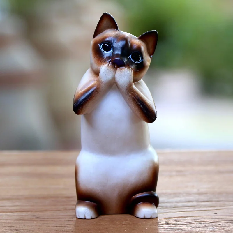 - Pet stroller can be taken on the planeSpeak No Evil Siamese Cat Original Hand Carved Wood Sculpture - Pet stroller can be taken on the planeSpeak No Evil Siamese Cat Original Hand Carved Wood Sculpture