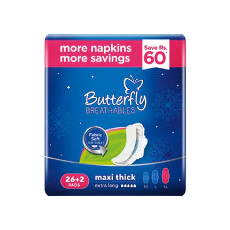 - Deodorizing cat litter tofu litterBUTTERFLY BREATHABLES MAXI THICK EXTRA LONG TRIO PACK 28 PCS
