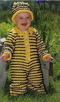 - Pet monitor with cameraBaby Bee Jumpsuit and Hat Pattern (Knit)