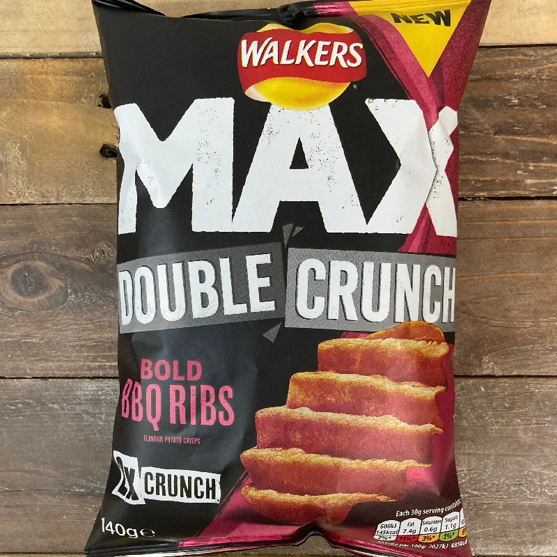  -Splash-proof food bowl AND Anti-choking slow food bowl4x Walkers Max Double Crunch BBQ Ribs Crisps Share Bags (4x140g)