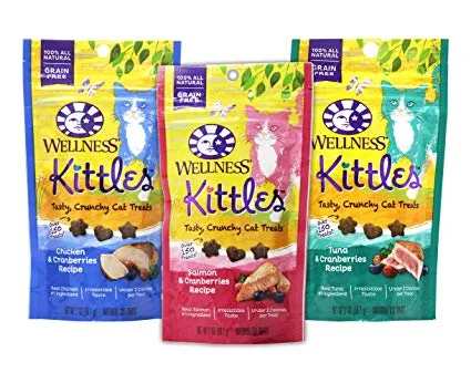    - Cat food for multi-cat households  Wellness - Kittles Cat Treat