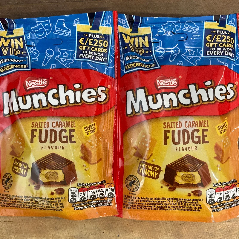 - Pet stroller can be taken on the plane4x Munchies Salted Caramel Fudge Sharing Pouches (4x97g)