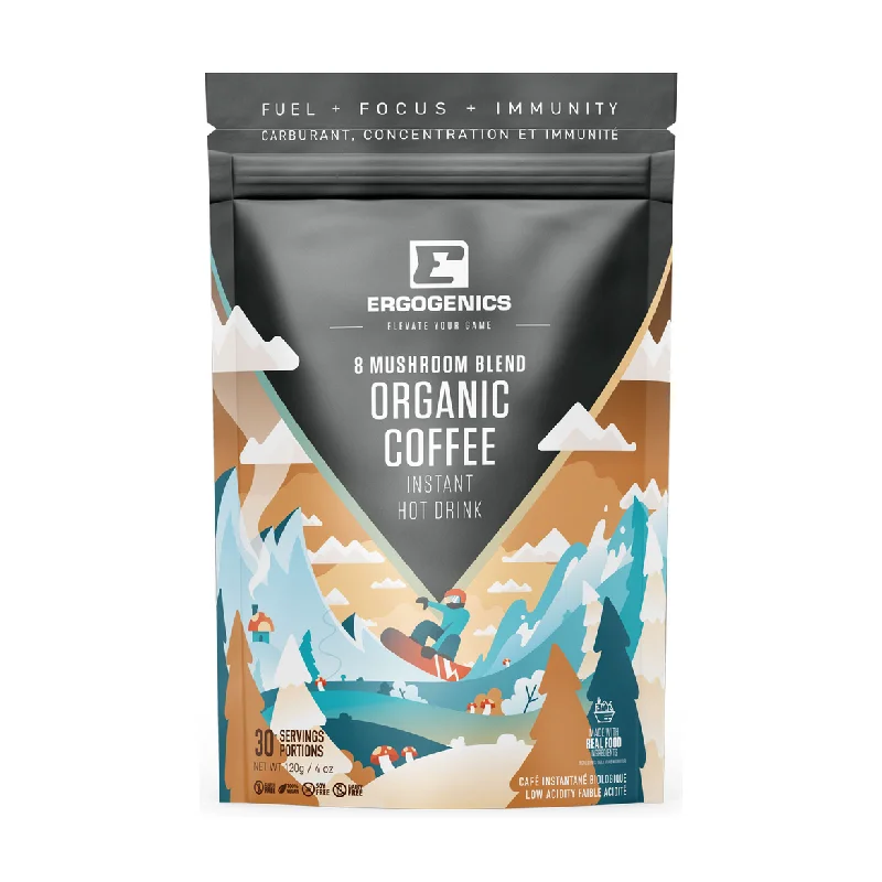 - Organic cotton dog bibsErgogenics 8 Mushroom Blend Organic Coffee - 120g